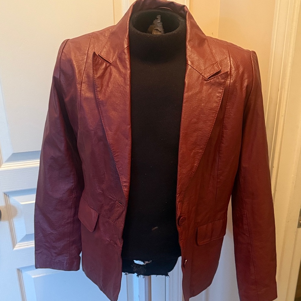 Bagatelle Men's Deep Red Leather Jacket
